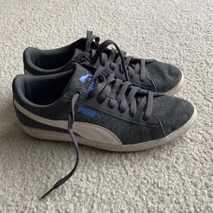 Puma Charcoal Sneakers with Navy Accent